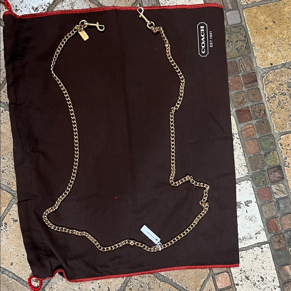 Coach Gold-Tone Chain Strap